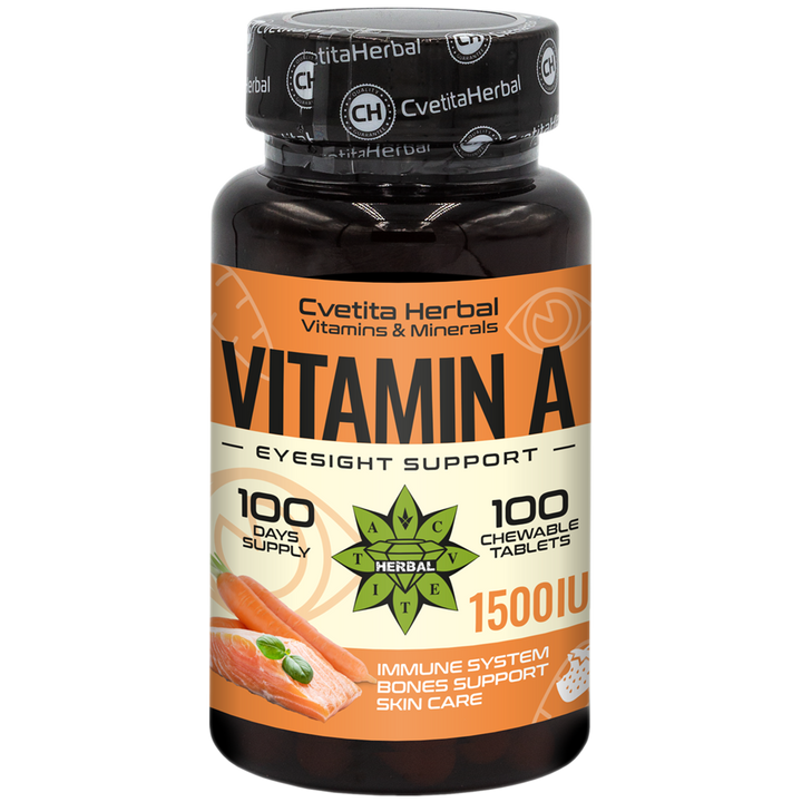 Βιταμίνη Α - Μασώμενη (100 δισκία 1500 IU)