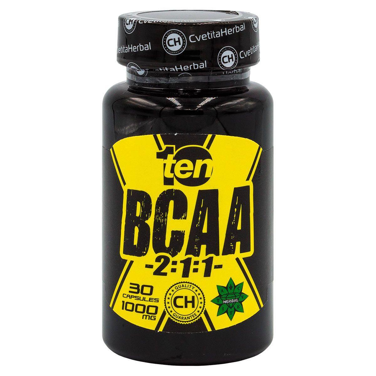 BCAA 2:1:1 - Αμινοξέα 10/ten (30 κάψουλες x 1000mg)