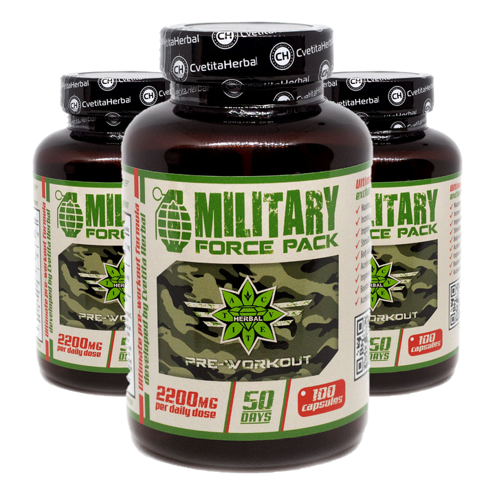 Βότανα και Αμινοξέα - Military Force Pack (100 κάψουλες x 1100 mg)