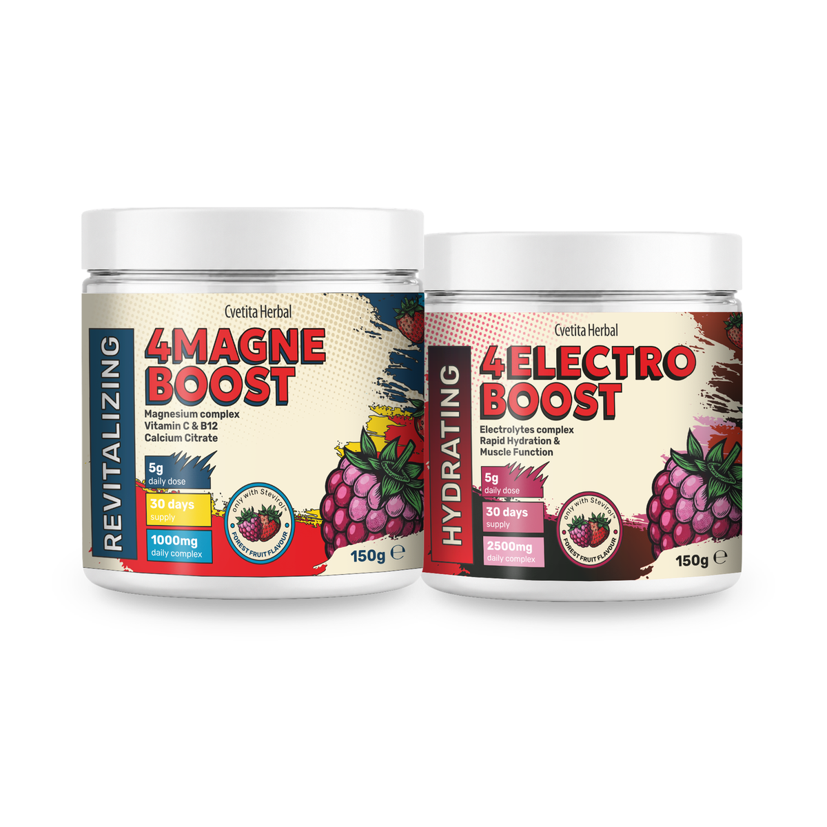 4MAGNE BOOST + 4ELECTRO BOOST, αθλητικό σετ 2 x 150 g