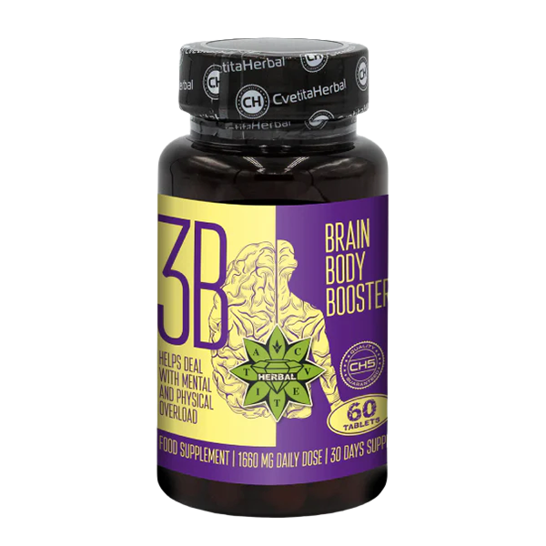 Ταυρίνη και Σιβηρικό Τζίνσενγκ - Brain Body Booster (60 δισκία x 1660 mg)