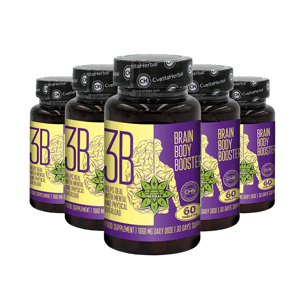 Ταυρίνη και Σιβηρικό Τζίνσενγκ - Brain Body Booster (60 δισκία x 1660 mg)