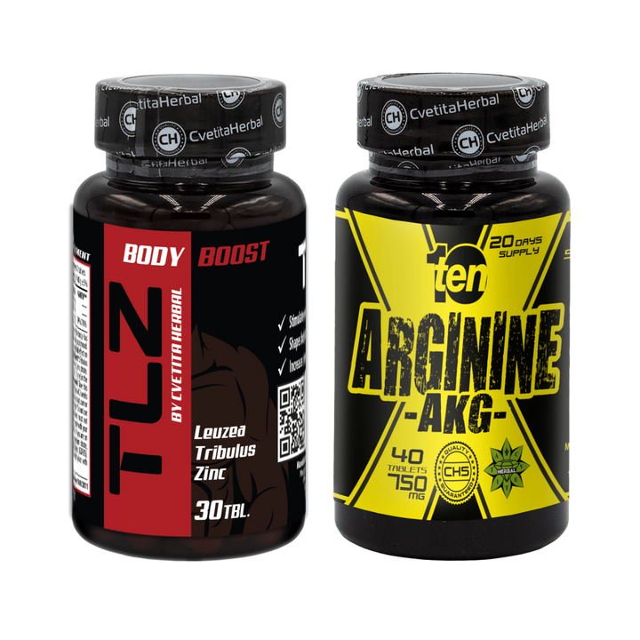 ΠΑΚΕΤΟ COMBO: TLZ (Tribulus, Leuzea, Zinc) + TEN Arginine 40 δισκία