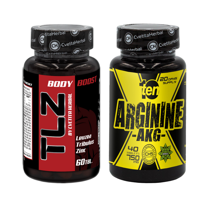 ΠΑΚΕΤΟ COMBO: TLZ (Tribulus, Leuzea, Zinc) + TEN Arginine 40 δισκία