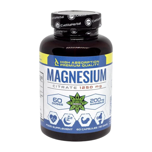 Magnesium Citrate (60 κάψουλες x 1250 mg)