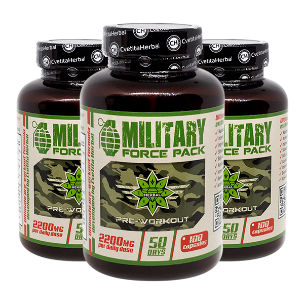 Βότανα και Αμινοξέα - Military Force Pack (100 κάψουλες x 1100 mg)