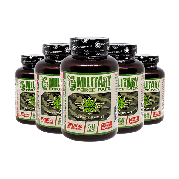 Βότανα και Αμινοξέα - Military Force Pack (100 κάψουλες x 1100 mg)