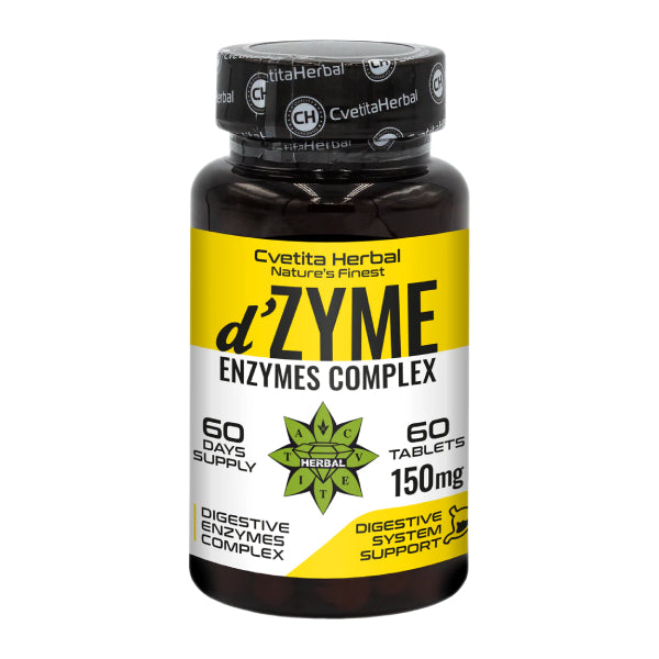 Σύνθετο Πολλαπλών Ενζύμων d'Zyme - d'Zyme (60 ταμπλέτες x 150 mg)