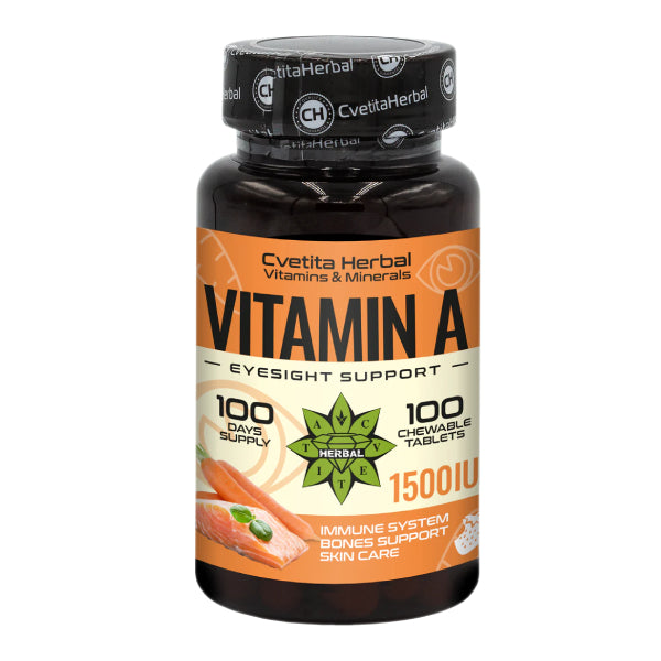 Βιταμίνη Α - Μασώμενη (100 δισκία 1500 IU)