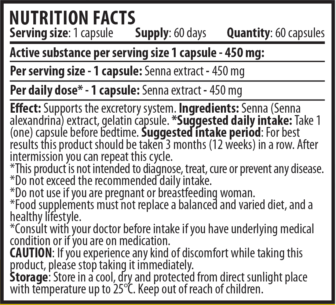 Εκχύλισμα Σέννας (60 κάψουλες x 450 mg)