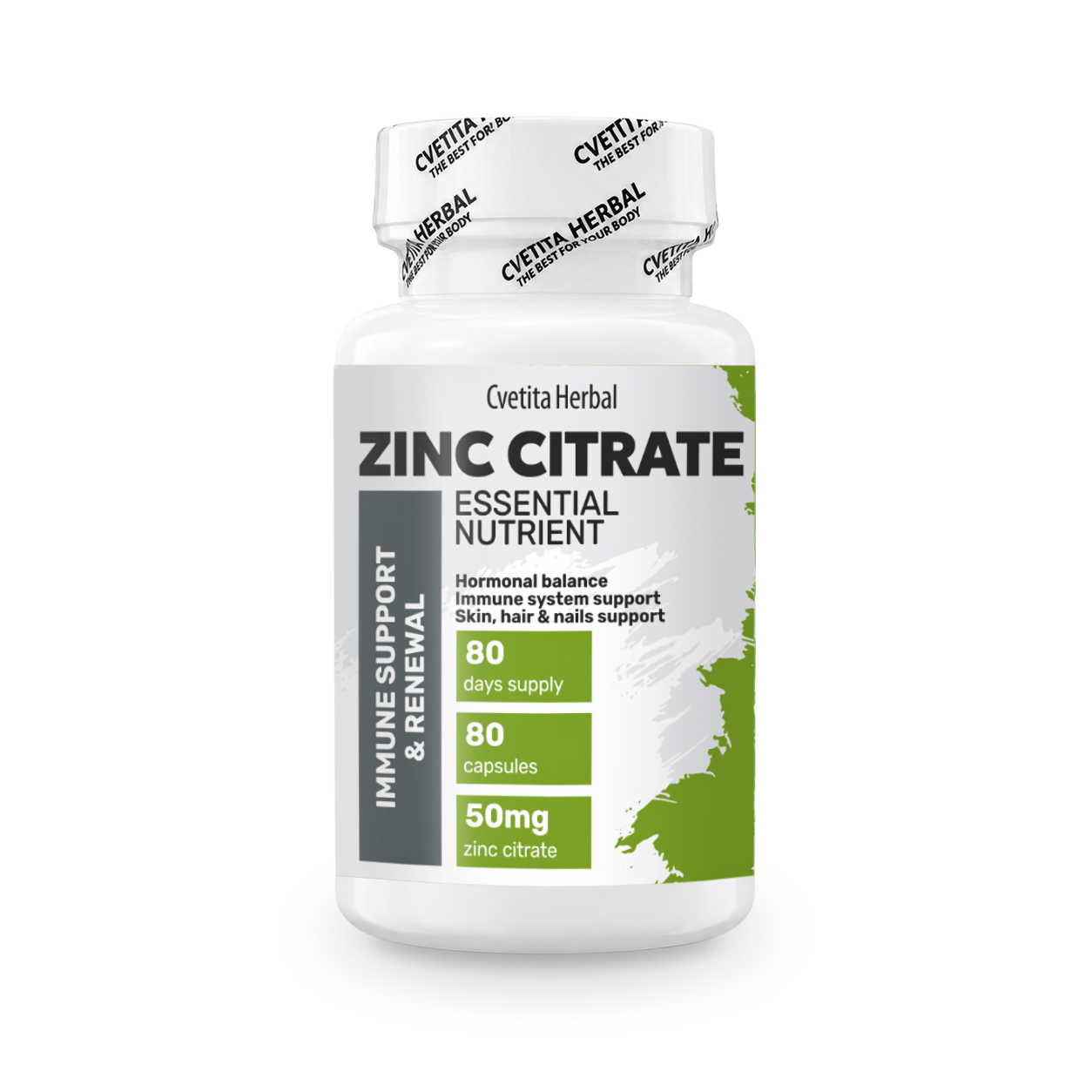 Zinc Citrate - Zinc (80 κάψουλες x 50 mg)