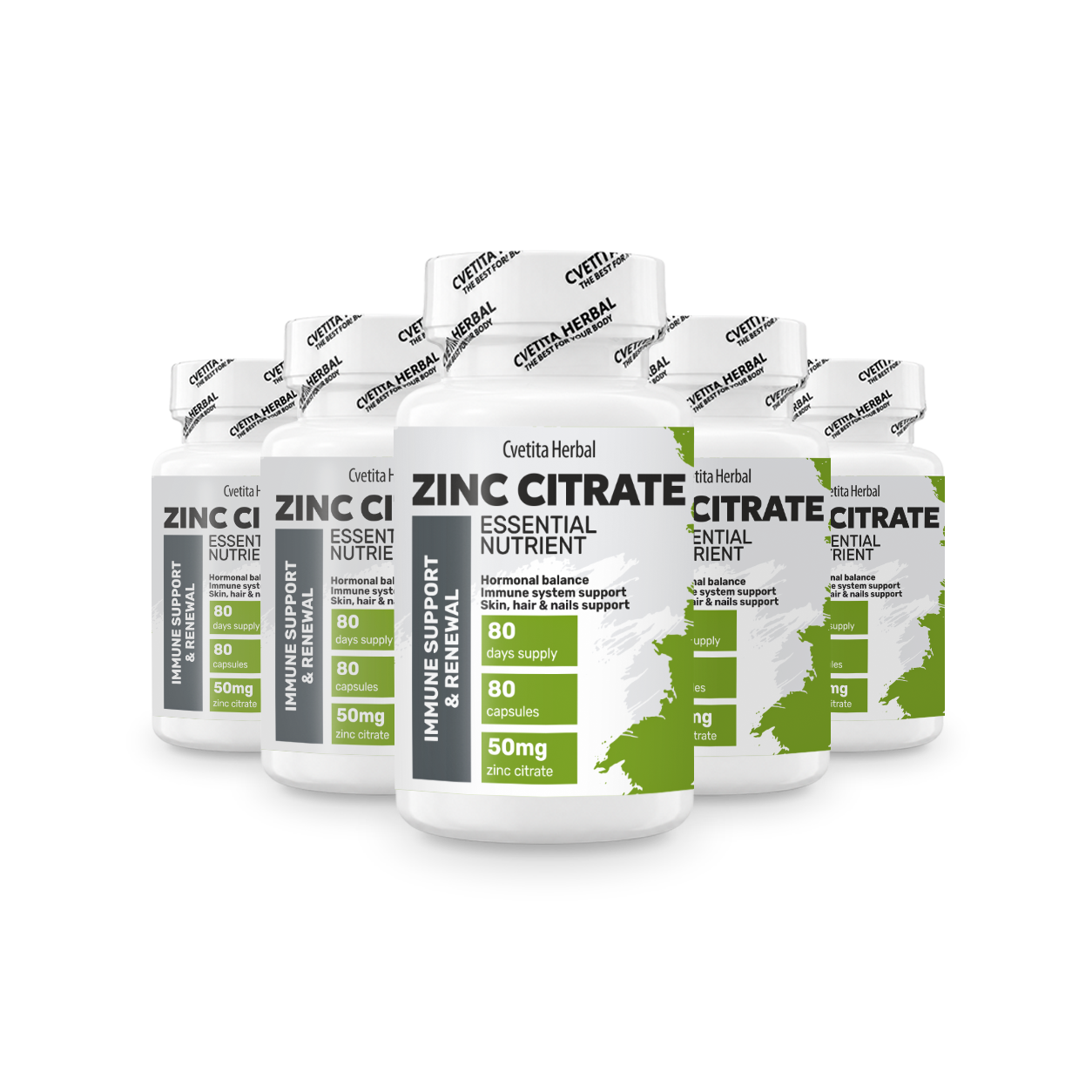 Zinc Citrate - Zinc (80 κάψουλες x 50 mg)
