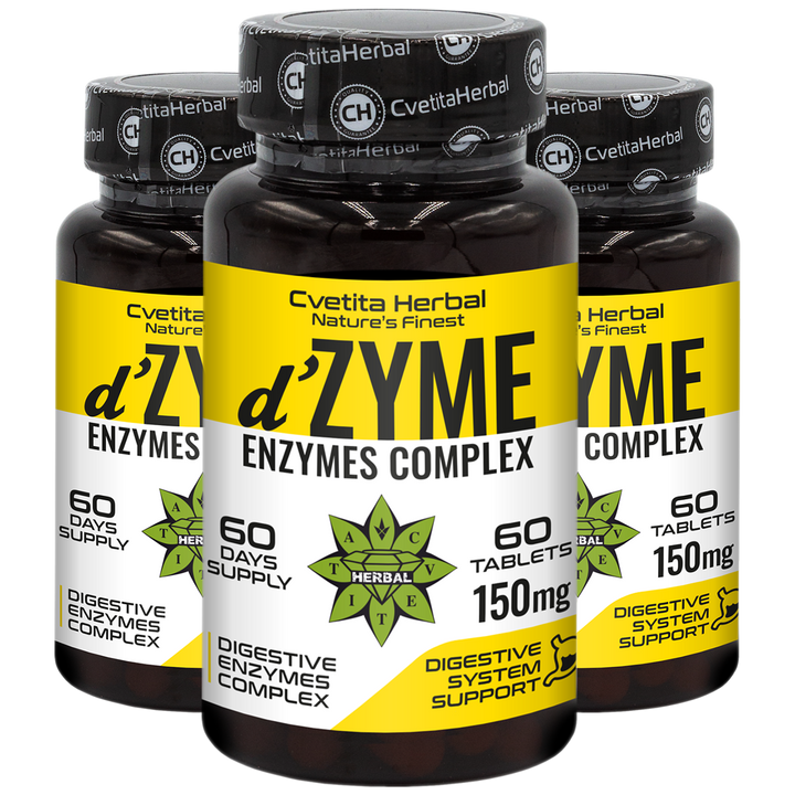 Σύνθετο Πολλαπλών Ενζύμων d'Zyme - d'Zyme (60 ταμπλέτες x 150 mg)