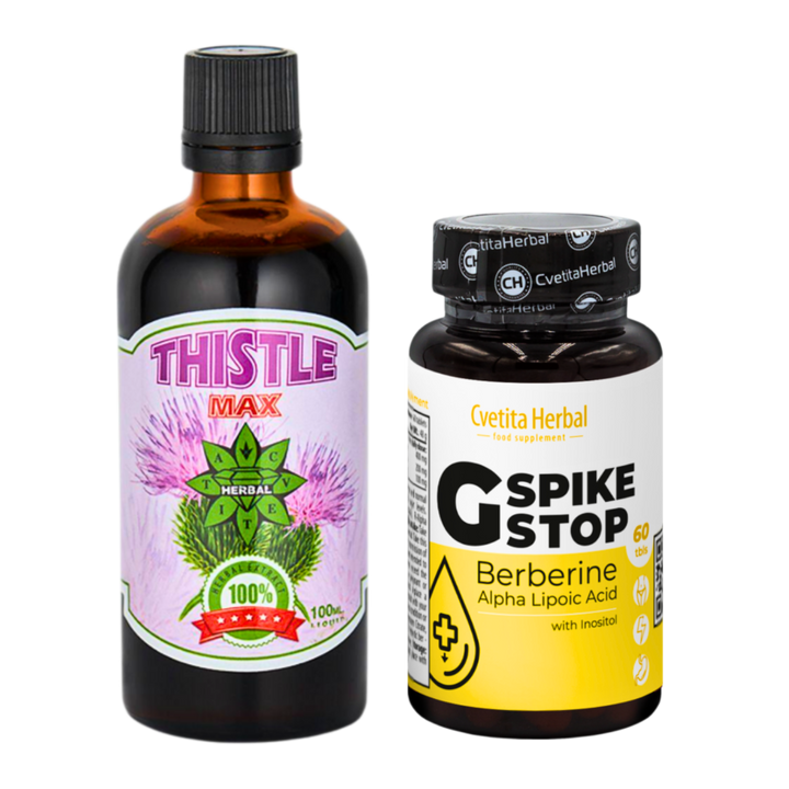 ΥΓΕΙΑ ΗΠΑΤΟΣ: G SPIKE STOP 60 δισκία + THISTLE MAX 100ml.