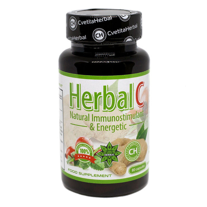 Βιταμίνη C και Τζίντζερ - Herbal C (80 κάψουλες x 300 mg)