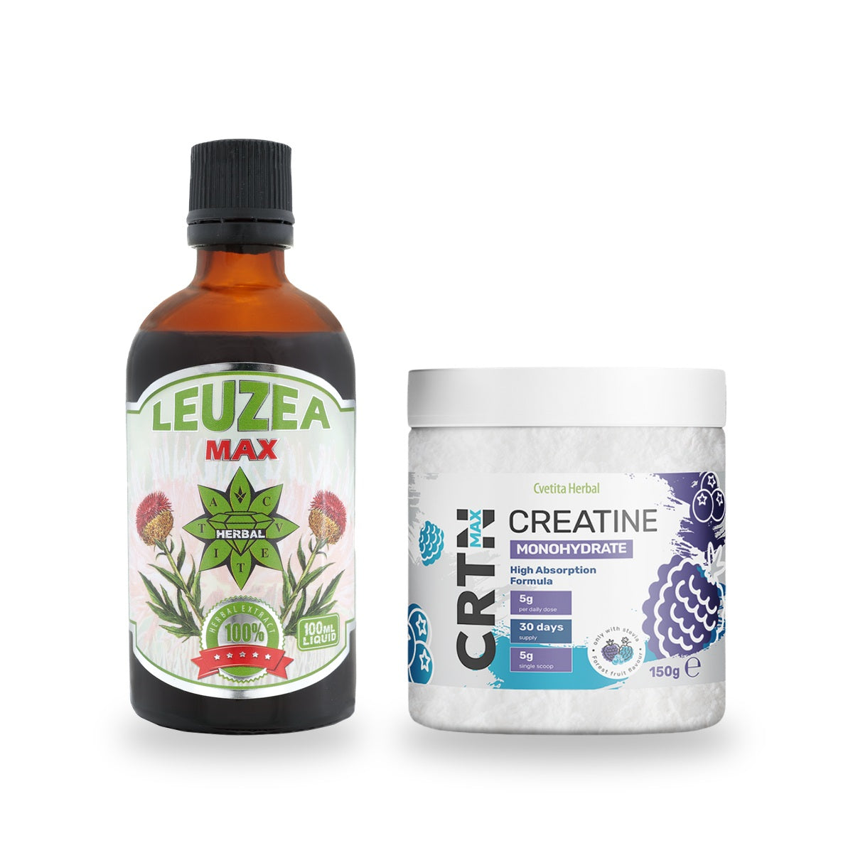Leuzea Max 100 ml + Κρεατίνη Max 150γ (CRTN MAX) ΔΩΡΟ