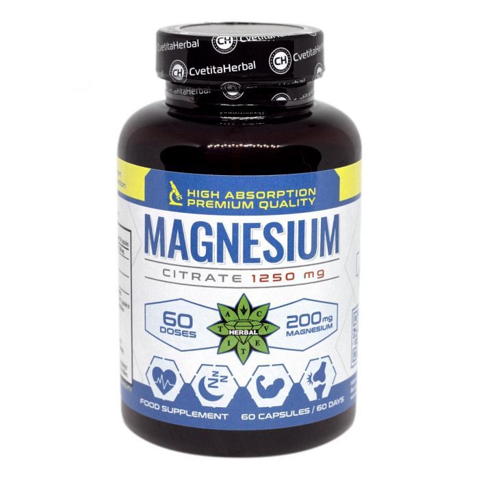 Magnesium Citrate (60 κάψουλες x 1250 mg)