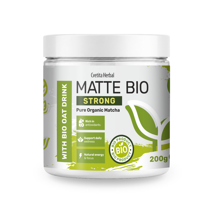 Matte Bio Strong - βιολογική σκόνη matcha 200 g από την Cvetita Herbal