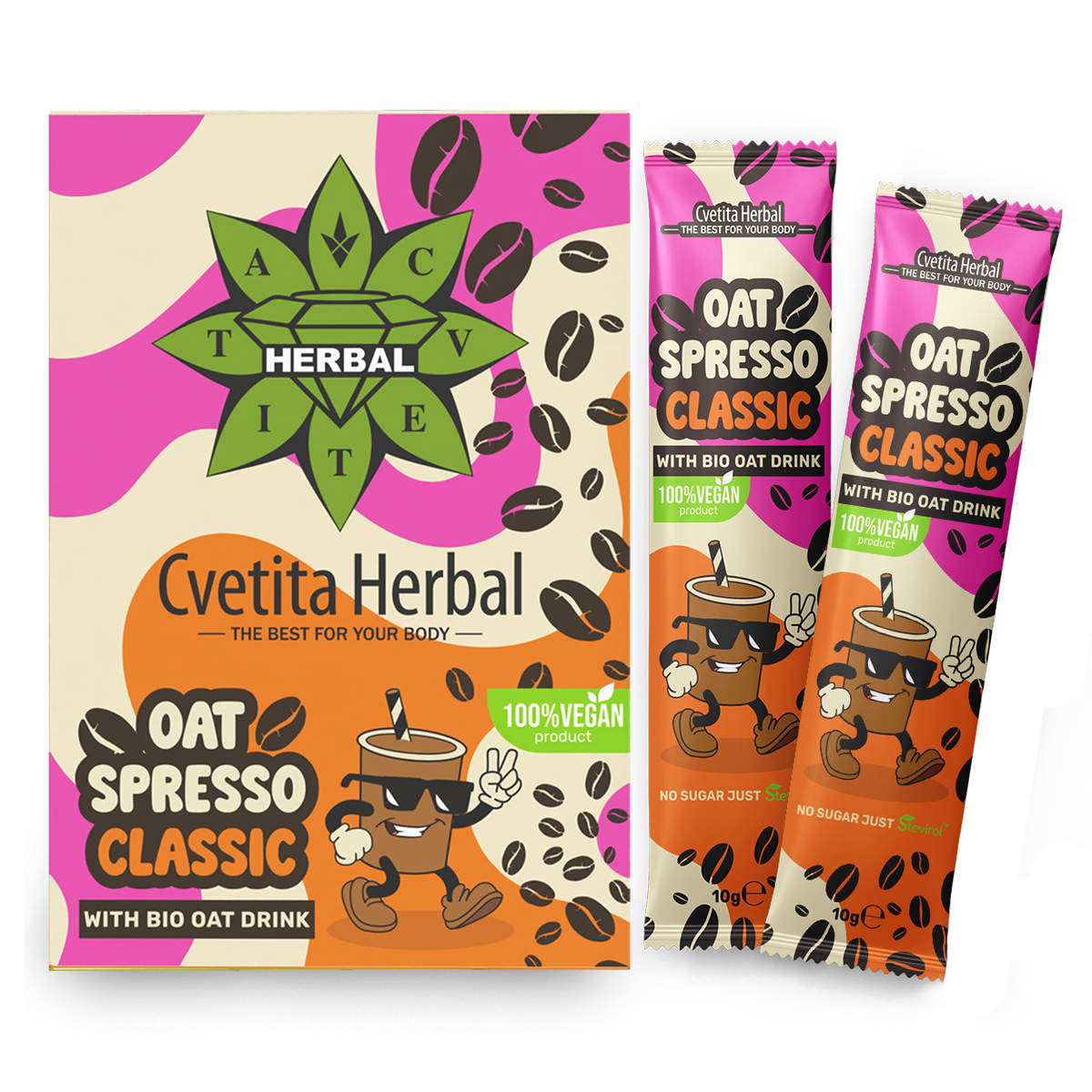 OAT SPRESSO CLASSIC, καφές λάτε με ΒΙΟ ρόφημα βρώμης, 30 φακελάκια