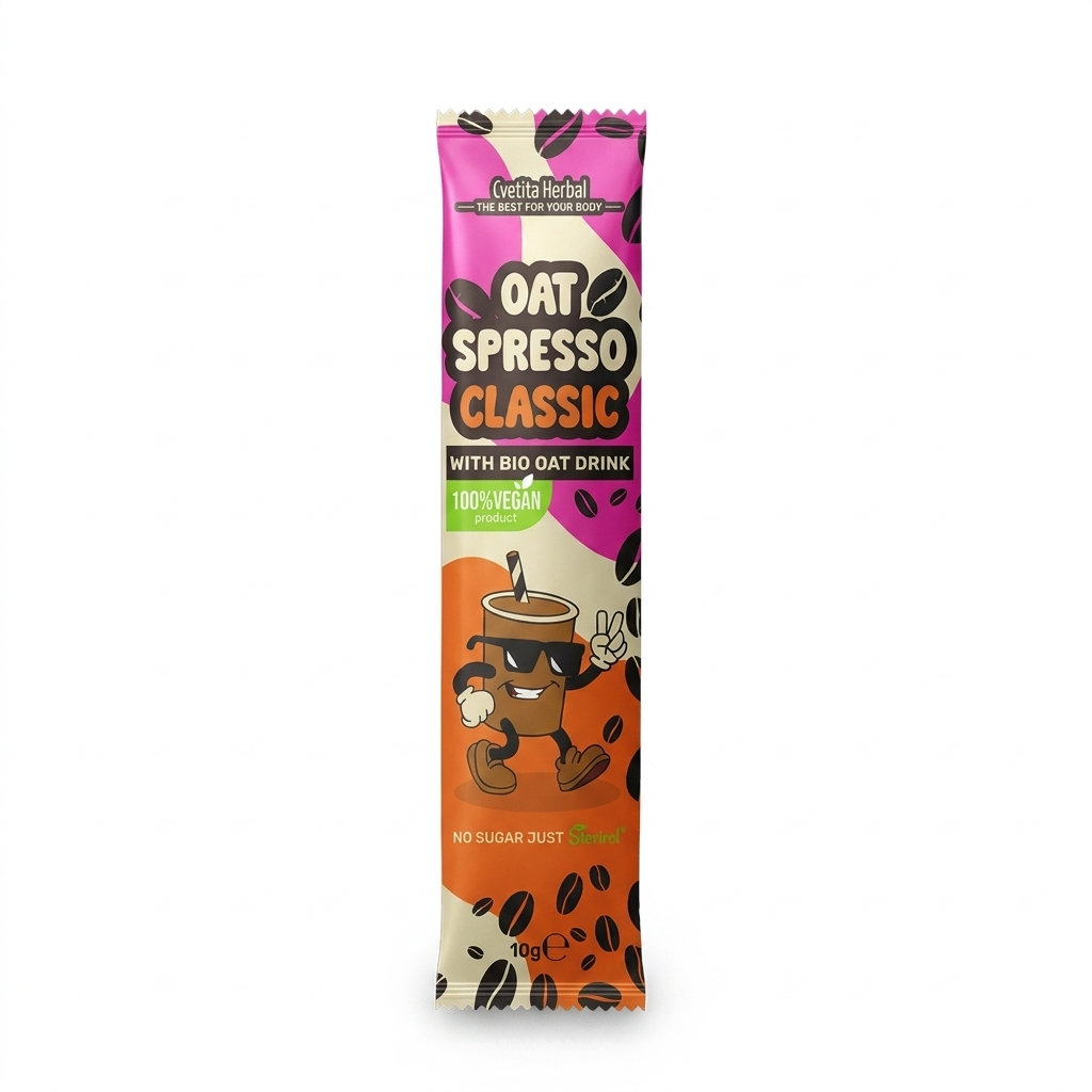 OAT SPRESSO CLASSIC, καφές λάτε με ΒΙΟ ρόφημα βρώμης, 30 φακελάκια