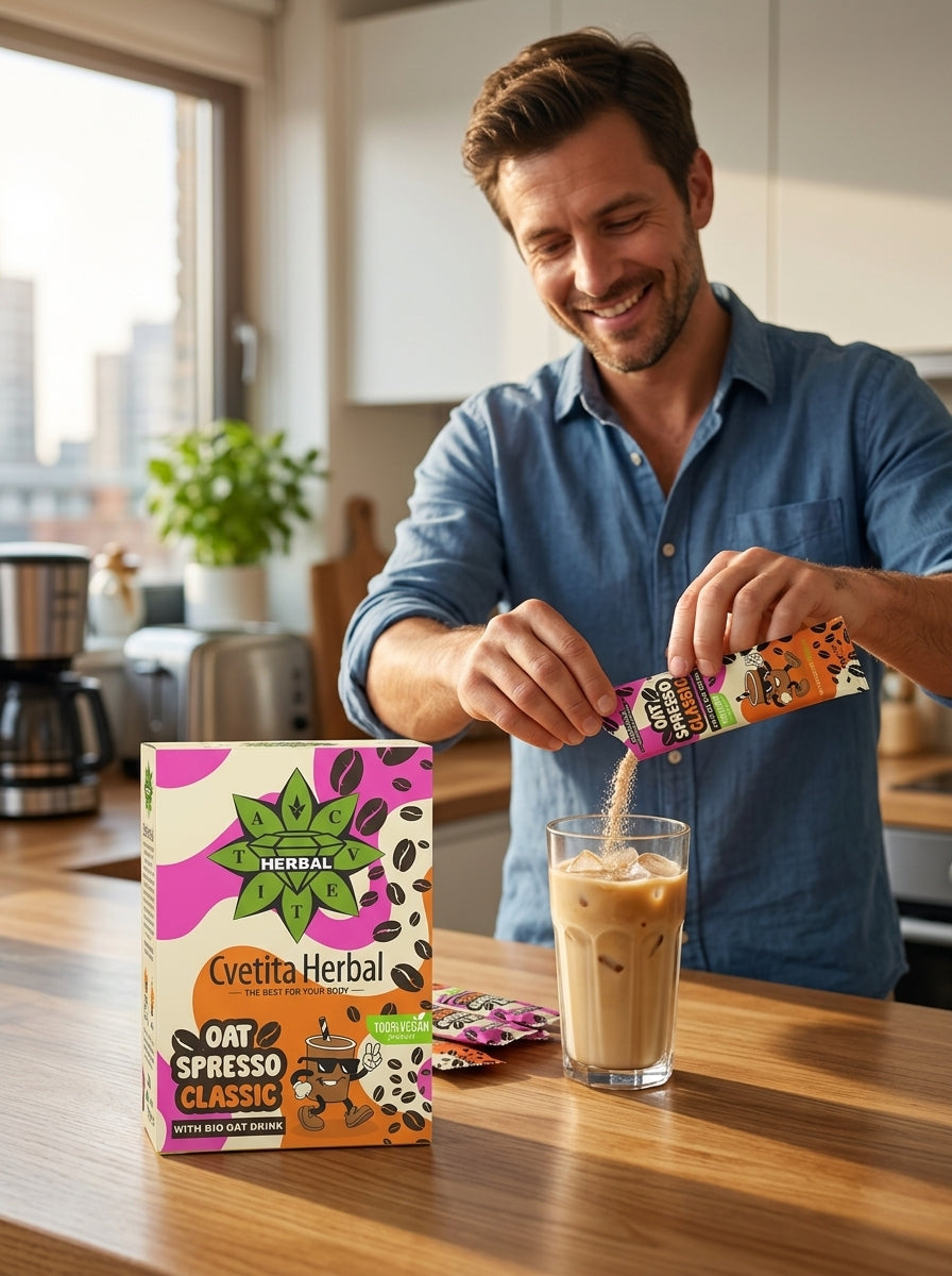 OAT SPRESSO CLASSIC, καφές λάτε με ΒΙΟ ρόφημα βρώμης, 30 φακελάκια