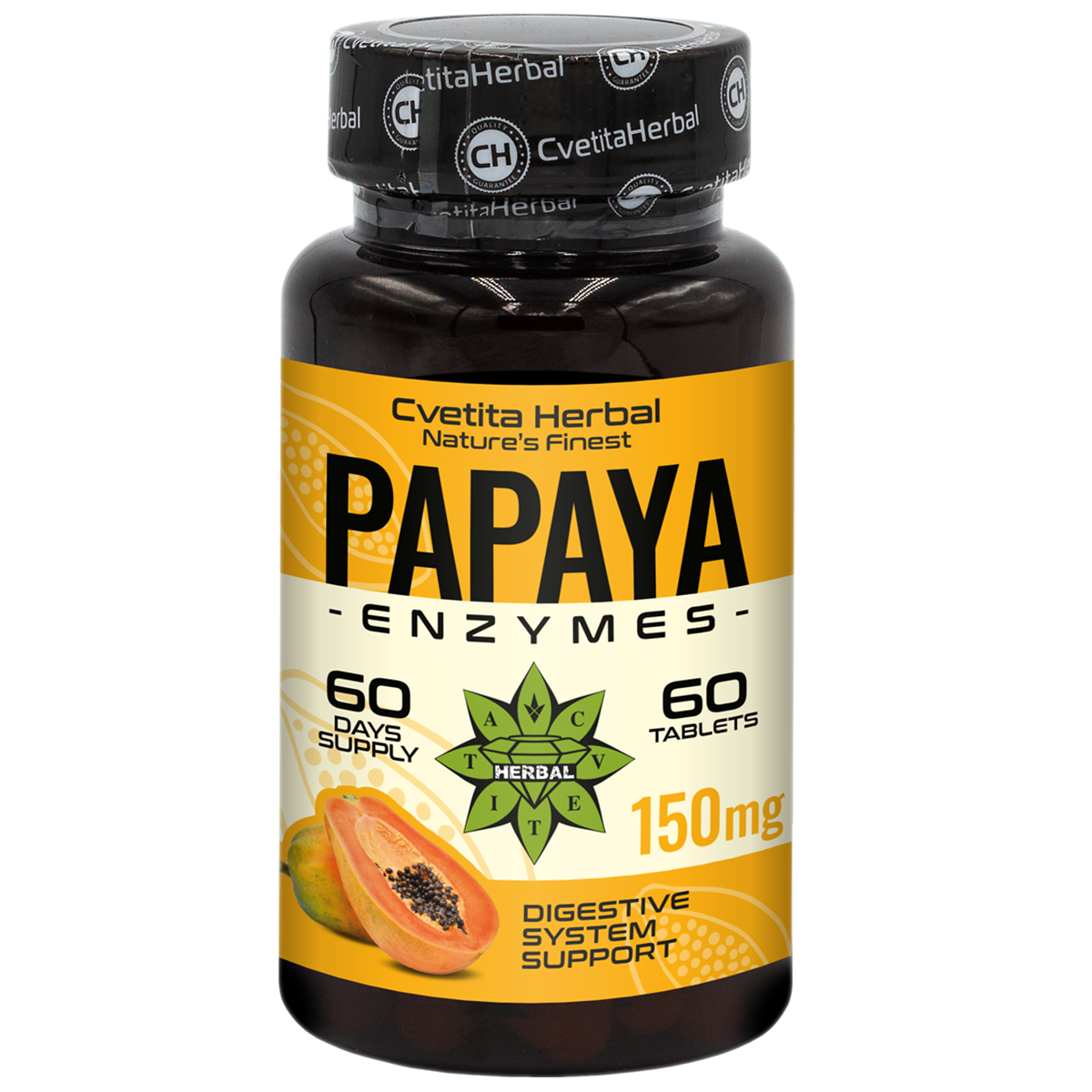 Ένζυμα Παπάγιας (60 ταμπλέτες x 150 mg)