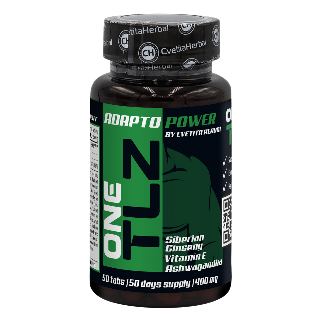 TLZ Adapto Power - Σιβηρικό Τζίνσενγκ, Ashwagandha, Βιταμίνη E (50 δισκία)