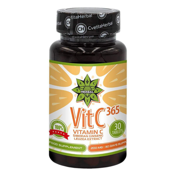 Vitamin C 365 + Siberian Ginseng and Leuzea (30 δισκία)